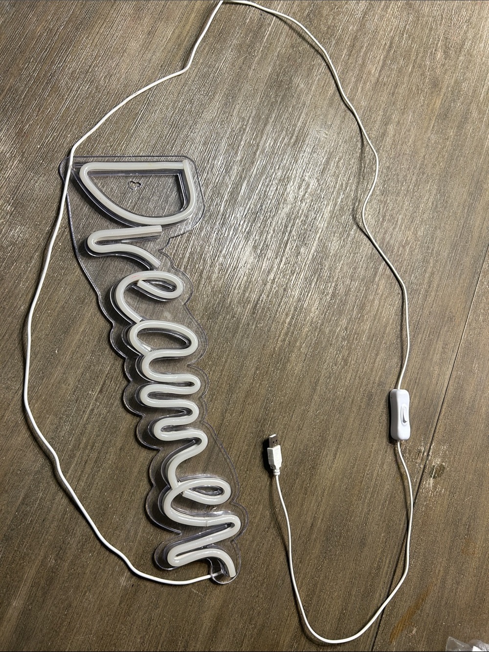 Dreamer White LED Script Wall Sign - Brand: - Picture 2 of 10